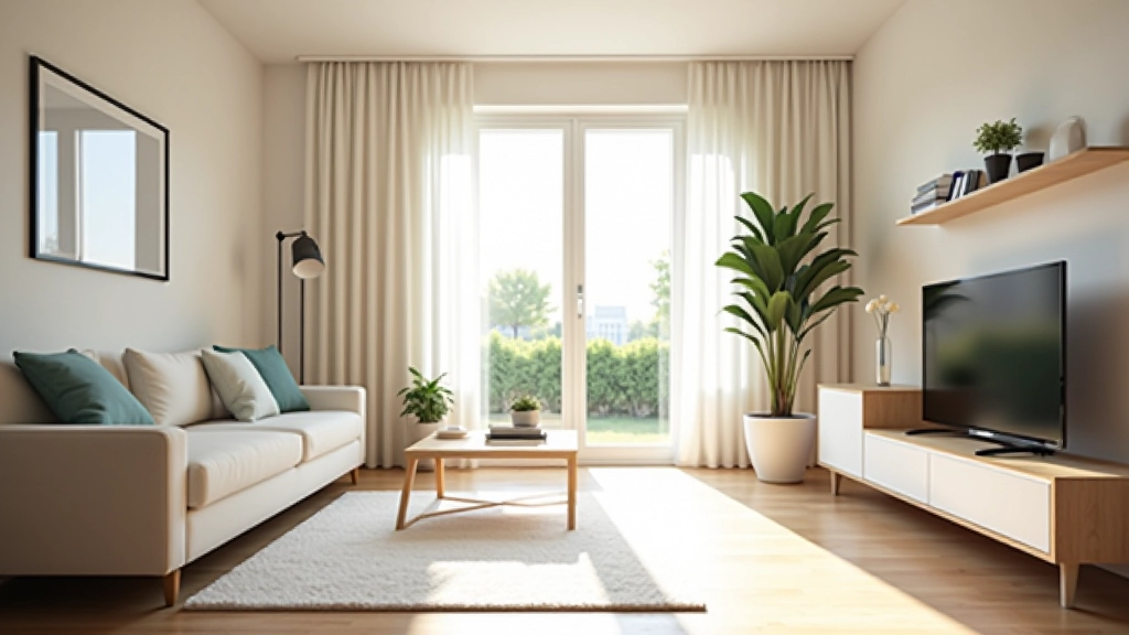 Immaculate modern apartment with clean surfaces and bright natural lighting