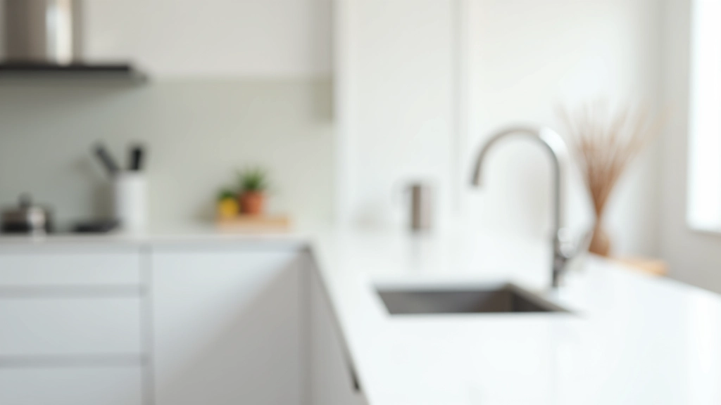 Spotless kitchen counter with gleaming stainless steel faucet and polished surfaces