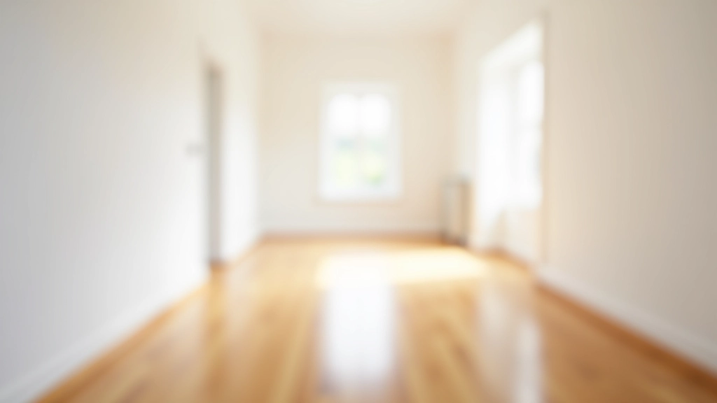 Polished hardwood floors reflecting light in empty hallway